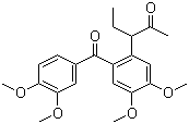 structure of CAS# 15462-91-6, 3-[2-(3,4-二甲氧基苯甲酰基)-4,5-二甲氧基苯基]戊-2-酮