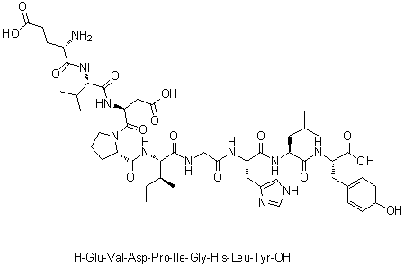 CAS 登录号：154652-68-3, L-alpha-谷氨酰-L-缬氨酰-L-alpha-天冬氨酰-L-脯氨酰-L-异亮氨酰甘氨酰-L-组氨酰-L-亮氨酰-L-酪氨酸