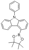 structure of CAS# 1547492-13-6, 9-苯基-4-(4,4,5,5-四甲基-1,3,2-二氧硼杂环戊烷-2-基)-9H-咔唑