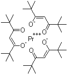 structure of CAS# 15492-48-5, 三(2,2,6,6-四甲基-3,5-庚二酮)镨