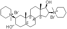 1,1'-[(2beta,3alpha,5alpha,16beta,17beta)-3,17-Dihydroxyandrostane-2,16-diyl]bis[1-methylpiperidinium]dibromide molecular structure (CAS 15500-65-9)