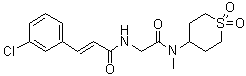 structure of CAS# 1550008-55-3, (2E)-3-(3-氯苯基)-N-[2-[甲基(四氢-1,1-二氧代-2H-噻喃-4-基)氨基]-2-氧代乙基]-2-丙烯酰胺