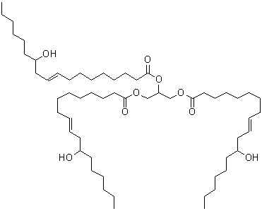 CAS # 15505-14-3, 12-Hydroxy-9-octadecenoic acid 1,2,3-propanetriyl ester