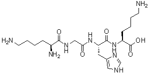 L-Lysylglycyl-L-histidyl-L-lysine molecular structure (CAS 155149-79-4)