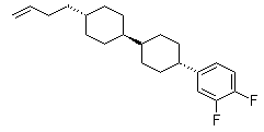 structure of CAS# 155266-68-5, 4-[(反式,反式)-4'-(3-丁烯-1-基)[1,1'-联环己基]-4-基]-1,2-二氟苯