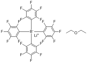 structure of CAS# 155543-02-5, 锂四(五氟苯基)硼酸酯乙基醚