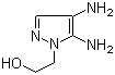 CAS # 155601-17-5, 4,5-Diamino-1-(2-hydroxyethyl)pyrazole, 4,5-Diamino-1-(2-hydroxyethyl)-1H-pyrazole, 2-(4,5-Diamino-1H-pyrazol-1-yl)ethanol