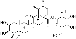 (2alpha,3beta)-2,3-二羟基乌苏-12-烯-28-酸 beta-D-吡喃葡萄糖基酯分子结构 (CAS 155653-85-3)