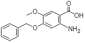 2-Amino-5-methoxy-4-(phenylmethoxy)-benzoic acid molecular structure (CAS 155666-33-4)
