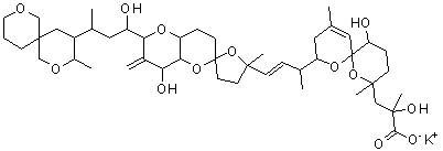 冈田酸钾盐分子结构 (CAS 155751-72-7)