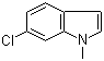 structure of CAS# 155868-51-2, 6-Chloro-1-methyl-1H-indole