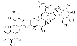 CAS # 156009-80-2, Vinaginsenoside R4, (3beta,6alpha,12beta)-20-(beta-D-Glucopyranosyloxy)-6,12-dihydroxydammar-24-en-3-yl 2-O-beta-D-glucopyranosyl-beta-D-glucopyranoside, Chikusetsusaponin LM4