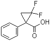structure of CAS# 156021-07-7, 2,2-二氟-1-苯基环丙烷羧酸