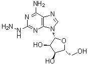 structure of CAS# 15763-11-8, 2-Hydrazinyladenosine
