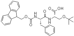 CAS 登录号：157675-78-0, N-[(9H-芴-9-基甲氧基)羰基]-L-苯丙氨酰-O-(1,1-二甲基乙基)-L-丝氨酸