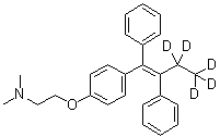 CAS # 157698-32-3, 2-[4-[(1Z)-1,2-Diphenyl-1-buten-1-yl-3,3,4,4,4-d<sub>5</sub>]phenoxy]-N,N-dimethylethanamine