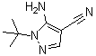 structure of CAS# 158001-28-6, 5-氨基-1-叔丁基-1H-吡唑-4-甲腈