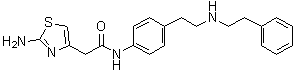 CAS 登录号：1581284-82-3, 2-氨基-N-[4-[2-[(2-苯基乙基)氨基]乙基]苯基]-4-噻唑乙酰胺
