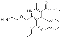 3-Ethyl 5-isopropyl 2-((2-aminoethoxy)methyl)-4-(2-chlorophenyl)-6-methyl-1,4-dihydropyridine-3,5-dicarboxylate molecular structure (CAS 158151-92-9)