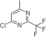 structure of CAS# 1582-25-8, 4-Chloro-6-methyl-2-trifluoromethylpyrimidine