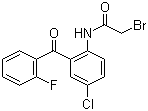 structure of CAS# 1584-62-9, 2-Bromoacetamido-5-chloro-2'-fluorobenzophenone