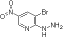 structure of CAS# 15862-38-1, 3-Bromo-2-hydrazino-5-nitropyridine