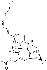 CAS 登录号：158850-76-1, 3-O-(2E,4Z-癸二烯酰基)-20-O-乙酰基巨大戟醇