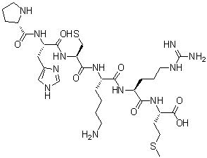 CAS 登录号：159147-88-3, L-脯氨酰-L-组氨酰-L-半胱氨酰-L-赖氨酰-L-精氨酰-L-蛋氨酸