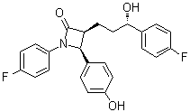structure of CAS# 1593543-07-7, (3S,4S)-1-(4-Fluorophenyl)-3-[(3S)-3-(4-fluorophenyl)-3-hydroxypropyl]-4-(4-hydroxyphenyl)-2-azetidinone