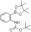structure of CAS# 159624-15-4, 2-叔丁氧羰基氨基苯硼酸频哪醇酯