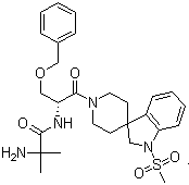 CAS # 159634-47-6, Ibutamoren, L 163191, 2-Amino-N-[(1R)-2-[1,2-dihydro-1-(methylsulfonyl)spiro[3H-indole-3,4'-piperidin]-1'-yl]-2-oxo-1-[(phenylmethoxy)methyl]ethyl]-2-methylpropanamide