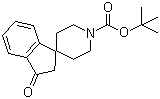 structure of CAS# 159634-59-0, 2,3-二氢-3-氧代螺[1H-茚-1,4'-哌啶]-1'-甲酸叔丁酯