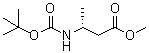 structure of CAS# 159877-47-1, (R)-3-[[叔丁氧羰基]氨基]丁酸甲酯