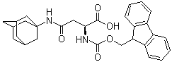 structure of CAS# 159926-84-8, N-Fmoc-N'-1-adamantyl-L-glutamine