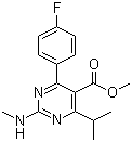 structure of CAS# 160009-36-9, Methyl 4-(4-fluorophenyl)-6-isopropyl-2-(methylamino)pyrimidine-5-carboxylate