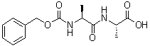 structure of CAS# 16012-70-7, N-(苄氧羰基)-L-丙氨酰-L-丙氨酸