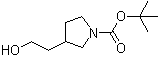 structure of CAS# 160132-54-7, 3-(2-羟基乙基)-1-吡咯烷羧酸叔丁酯