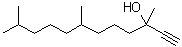 CAS # 1604-35-9, 3,7,11-Trimethyl-3-hydroxy-1-dodecyne, 2,6,10-Trimethyl-11-dodecyn-10-ol, 3,7,11-Trimethyl-1-dodecyn-3-ol