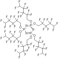 structure of CAS# 16059-16-8, Hexakis(1,1,5-hydroperfluoropentoxy)cyclotriphosphazene