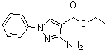 structure of CAS# 16078-63-0, 3-氨基-1-苯基-1H-吡唑-4-羧酸乙酯