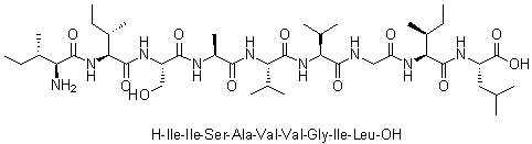 CAS 登录号：160790-21-6, L-异亮氨酰-L-异亮氨酰-L-丝氨酰-L-丙氨酰-L-缬氨酰-L-缬氨酰甘氨酰-L-异亮氨酰-L-亮氨酸