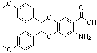 structure of CAS# 1609073-29-1, 2-氨基-4,5-二[(4-甲氧基苯基)甲氧基]苯甲酸