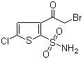 structure of CAS# 160982-11-6, 3-(Bromoacetyl)-5-chloro-2-thiophenesulfonamide