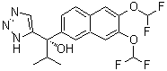CAS # 1610537-15-9, Seviteronel, (alphaS)-alpha-[6,7-Bis(difluoromethoxy)-2-naphthalenyl]-alpha-(1-methylethyl)-1H-1,2,3-triazole-5-methanol, VT 464