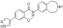CAS # 1610586-62-3, 2-Methoxy-4-(1H-pyrazol-4-yl)-N-(2,3,4,5-tetrahydro-1H-3-benzazepin-7-yl)benzamide