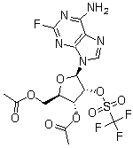 structure of CAS# 161109-76-8, 3',5'-Di-O-acetyl-2-fluoro-2'-O-(trifluoromethanesulfonyl)adenosine