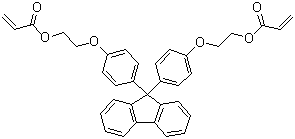 CAS 登录号：161182-73-6, 9,9-双[4-(2-丙烯酰氧基乙氧基)苯基]芴