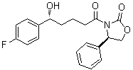 structure of CAS# 1612153-32-8, (4R)-3-[(5R)-5-(4-氟苯基)-5-羟基-1-氧代戊基]-4-苯基-2-恶唑烷酮