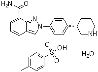 CAS # 1613220-15-7, 2-[4-(3S)-3-Piperidinylphenyl]-2H-indazole-7-carboxamide 4-methylbenzenesulfonate hydrate (1:1:1)