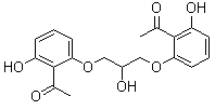 structure of CAS# 16150-44-0, 1,3-Bis(2-acetyl-3-hydroxyphenoxy)-2-propanol